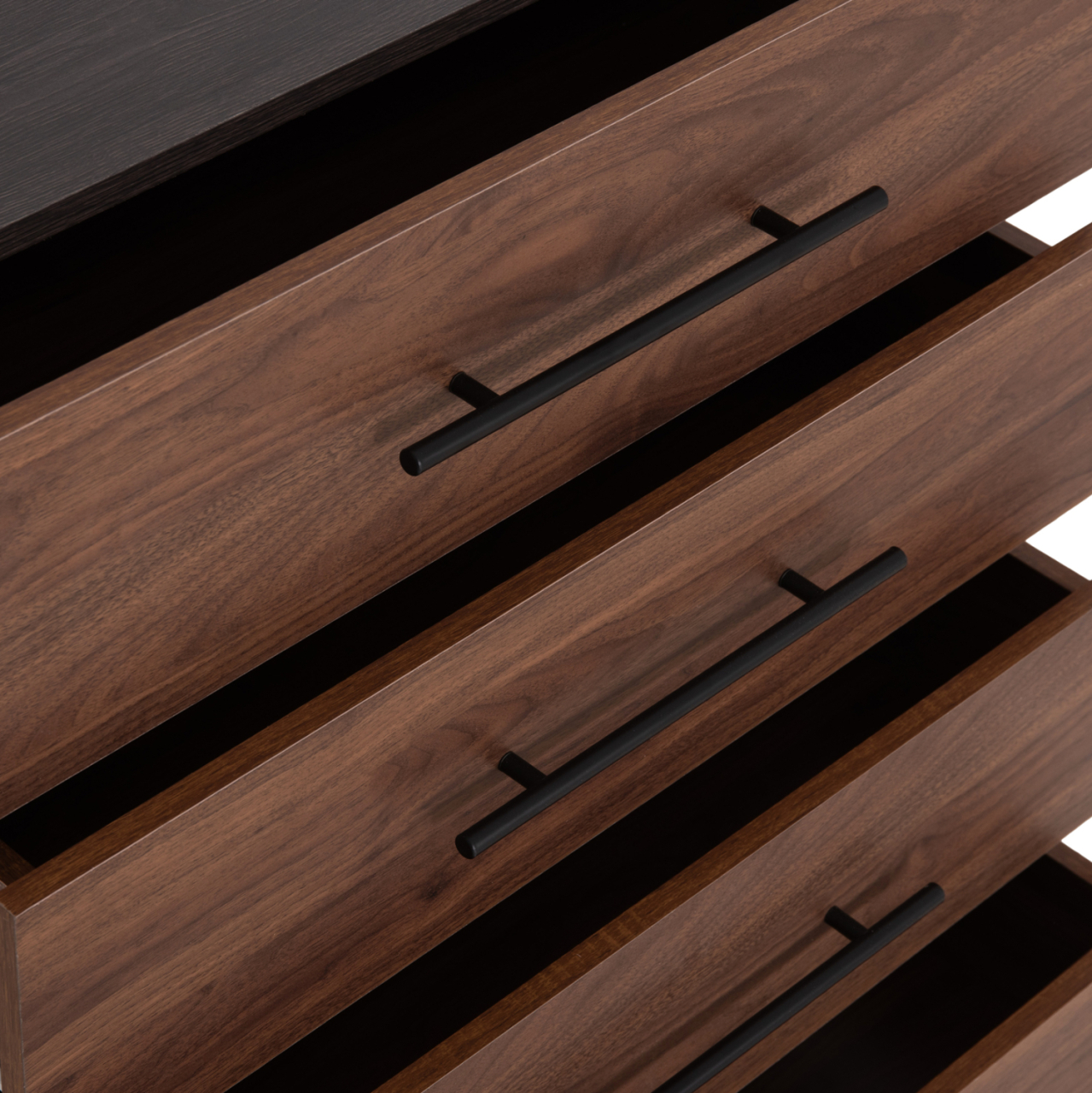 CHEST OF (4) DRAWERS CARYS HM745.11 MELAMINE IN WALNUT/WENGE 75.5x40x83Hcm. [8]