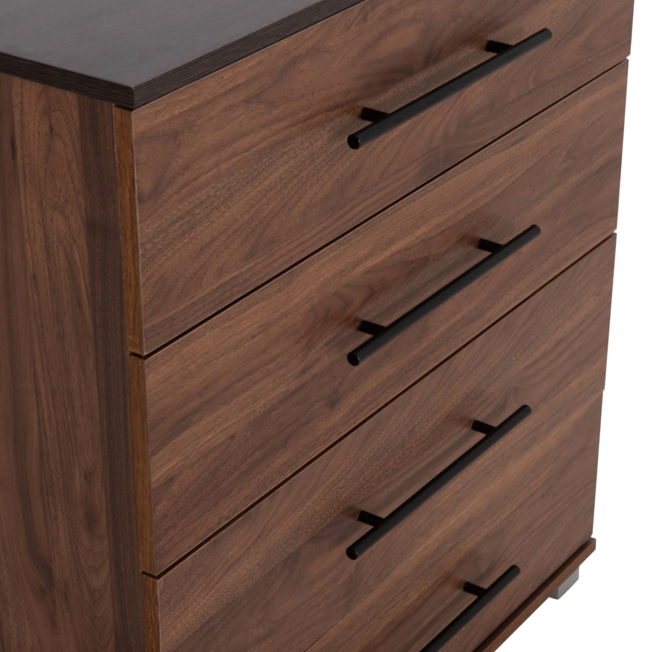 CHEST OF (4) DRAWERS CARYS HM745.11 MELAMINE IN WALNUT/WENGE 75.5x40x83Hcm. [10]