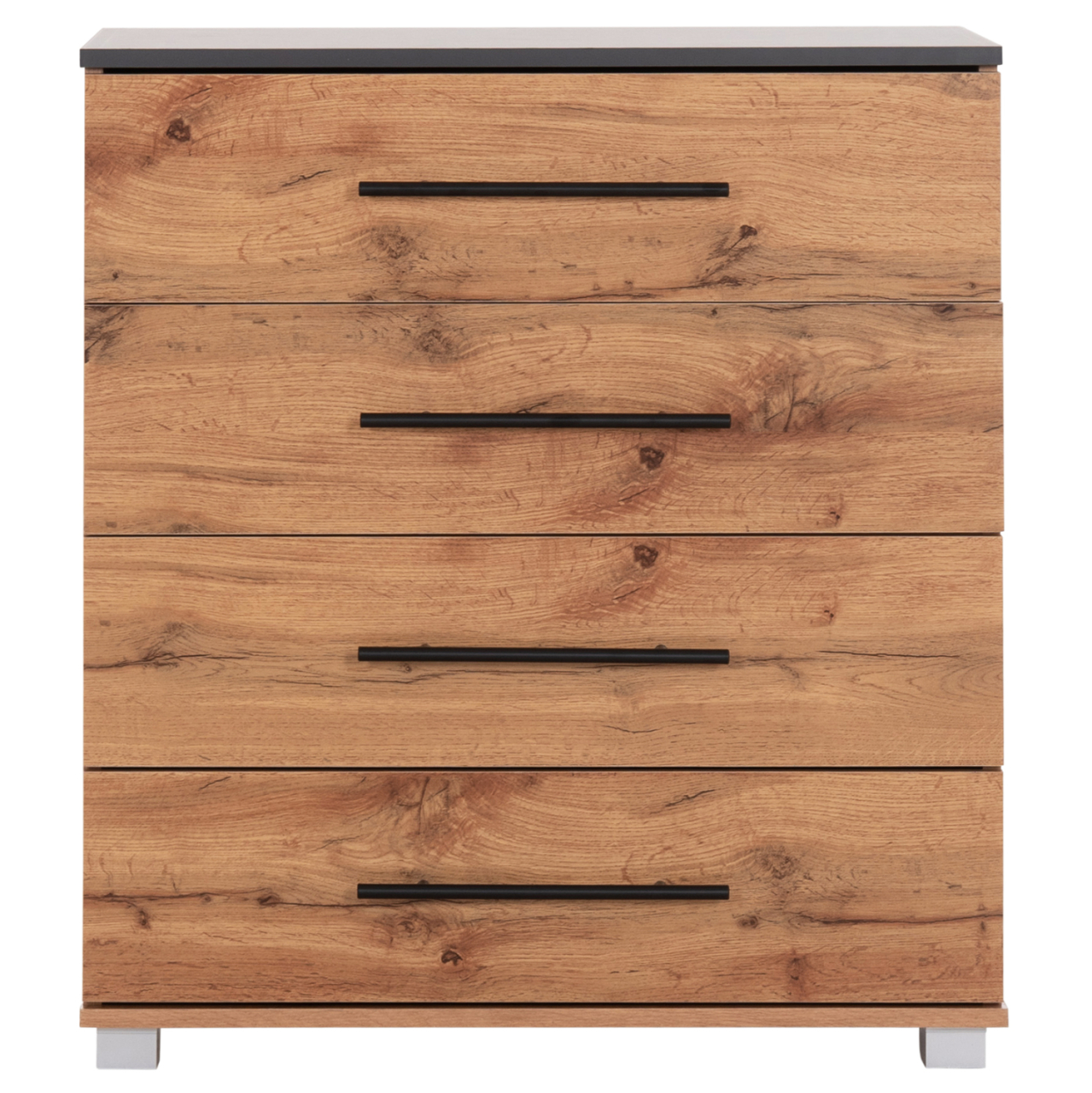 CHEST OF (4) DRAWERS CARYS HM745.12 MELAMINE IN NATURAL/GREY 75x40x83Hcm. [3]