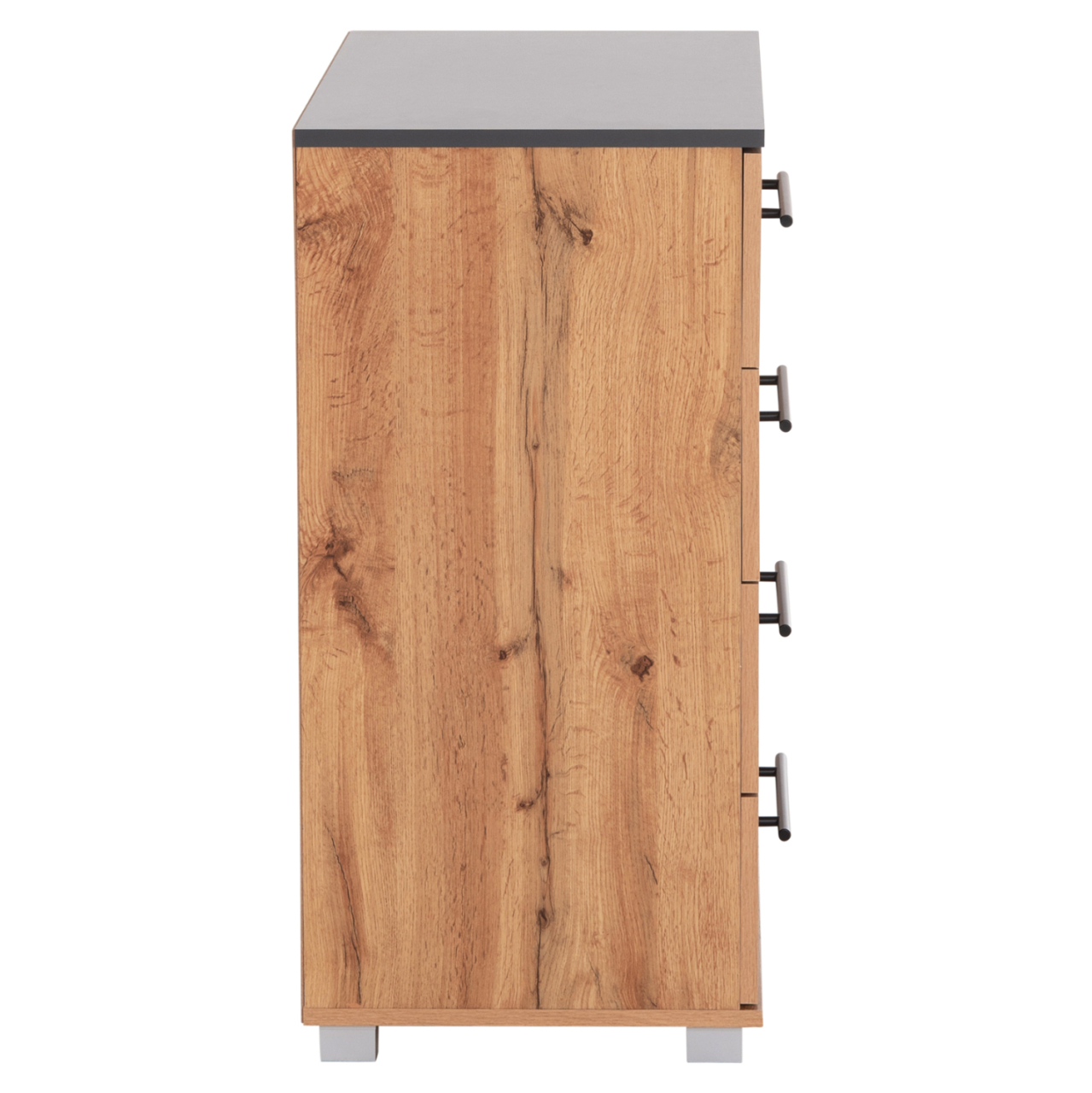 CHEST OF (4) DRAWERS CARYS HM745.12 MELAMINE IN NATURAL/GREY 75x40x83Hcm. [4]