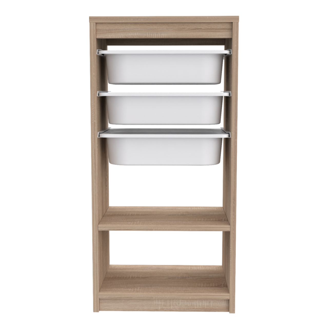 CHEST OF DRAWERS SANI HM18198.03 MELAMINE IN SONAMA-WHITE P.E. DRAWERS 45,5x30x92Hcm. [3]