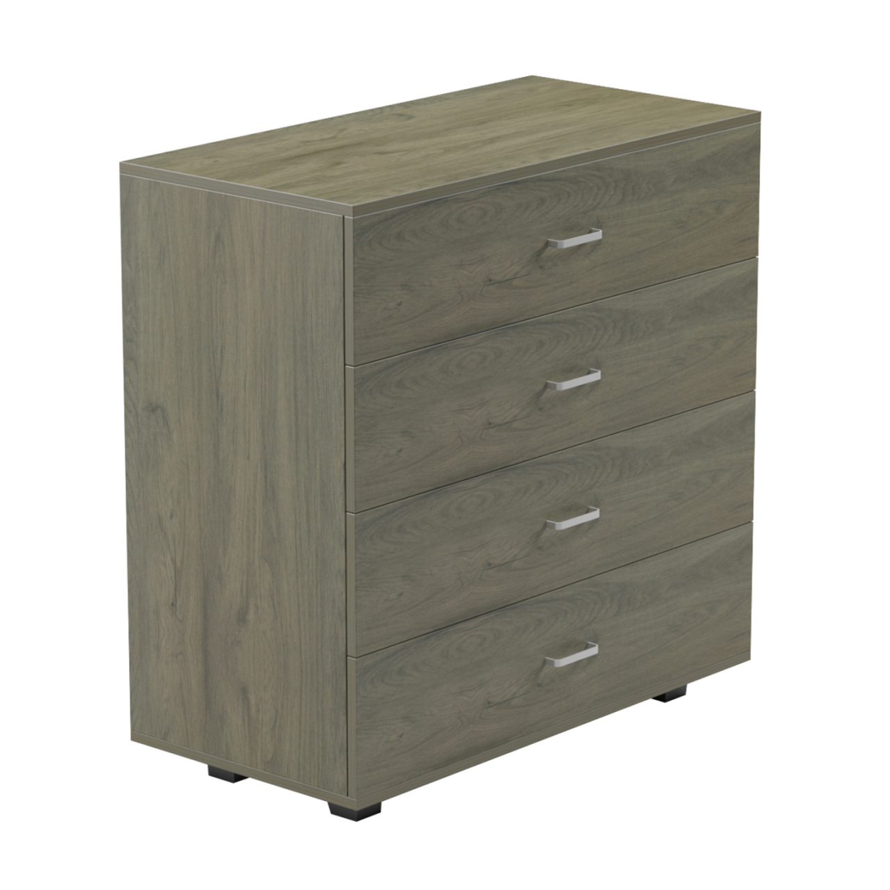 CHEST OF DRAWERS THORG HM8996.05 4-DRAWER MELAMINE IN DARK OLIVE 80x40x83Hcm. [4]