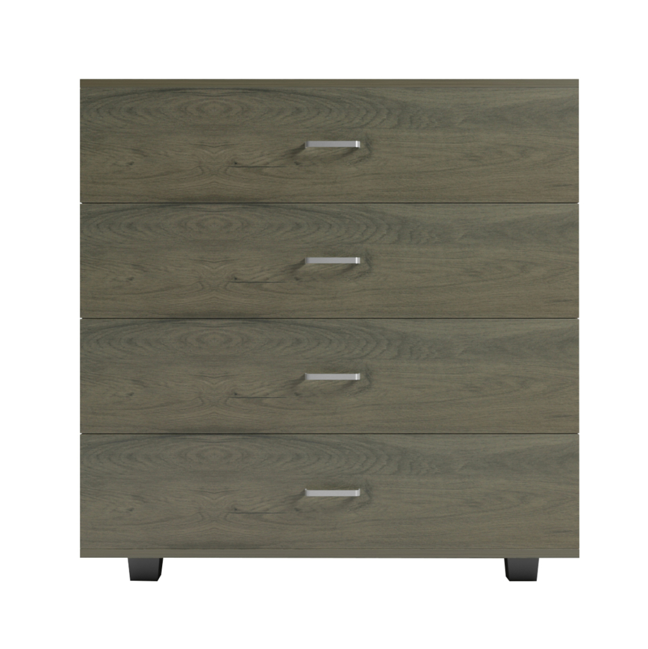 CHEST OF DRAWERS THORG HM8996.05 4-DRAWER MELAMINE IN DARK OLIVE 80x40x83Hcm. [3]
