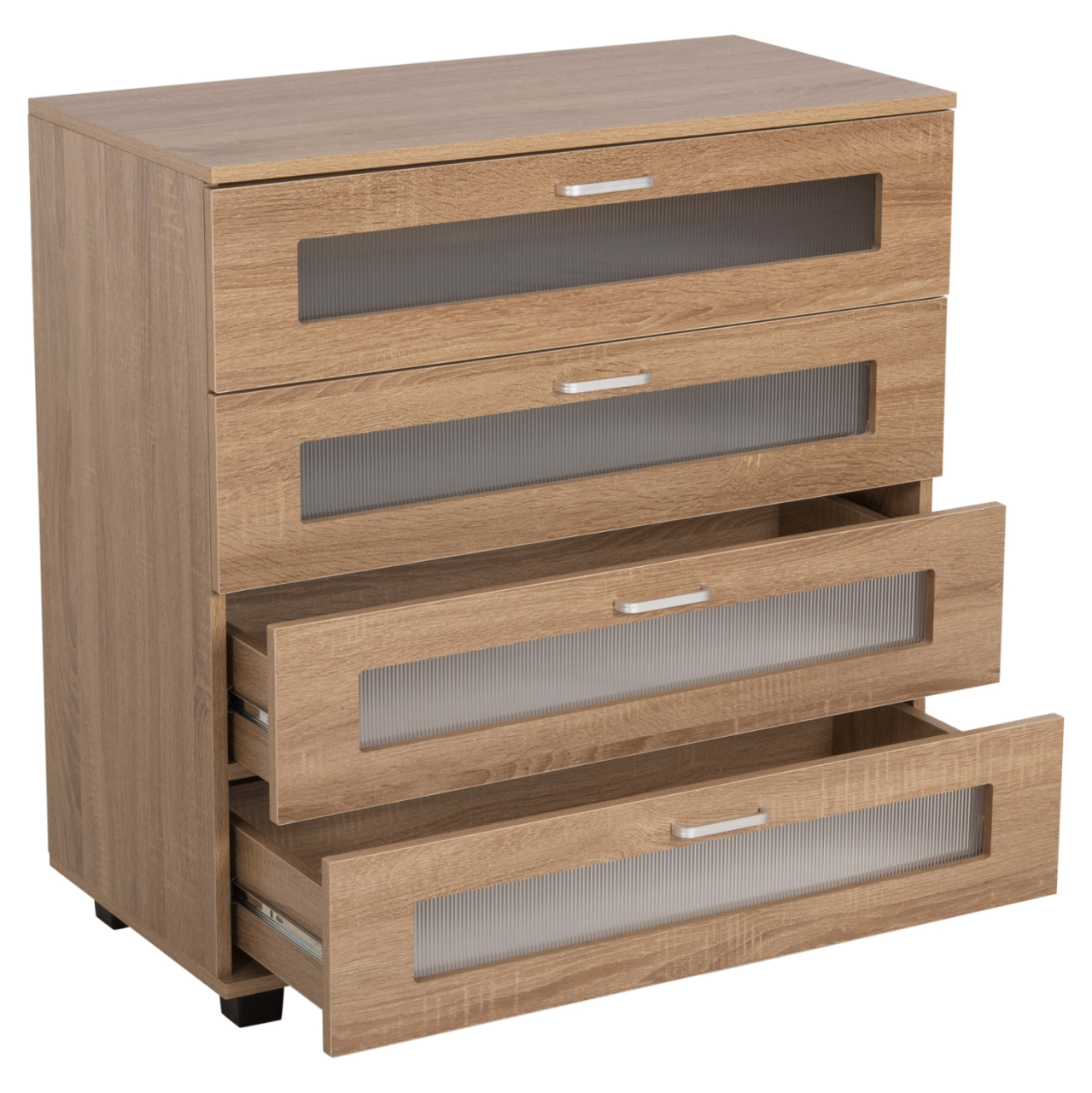 CHEST OF DRAWERS THORGAN HM9880.01 MELAMINE IN SONAMA-4 DRAWERS 80Χ40Χ83Hcm. [3]