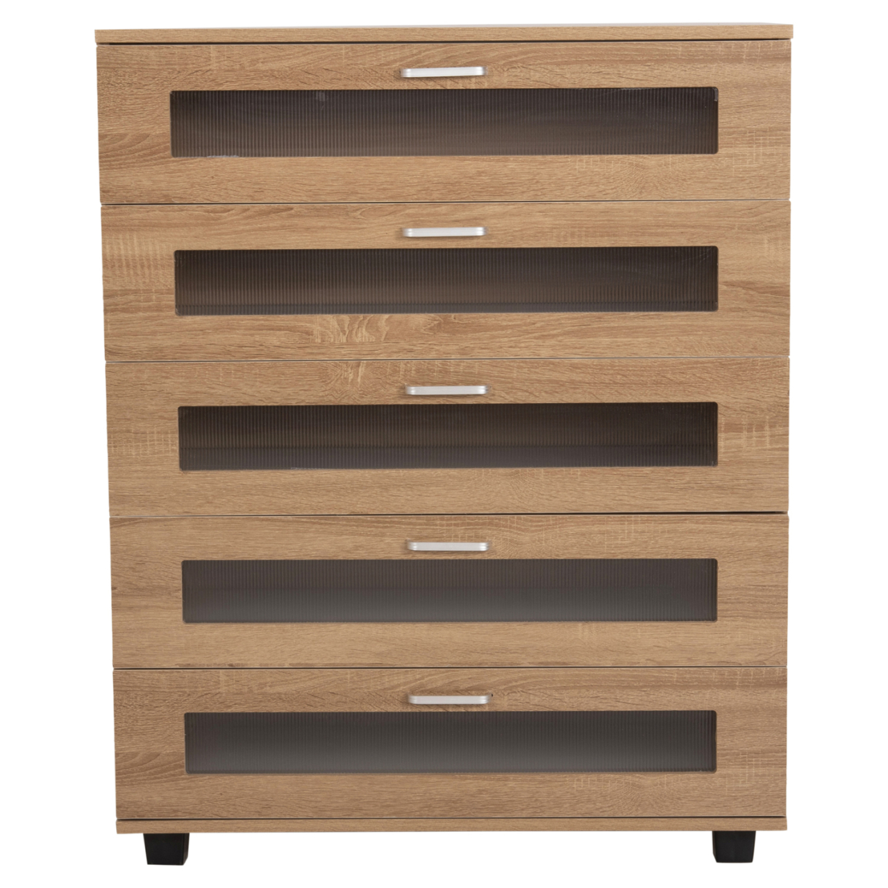 CHEST OF DRAWERS THORGAN HM9881.01 MELAMINE IN SONAMA-5 DRAWERS 80Χ40Χ100Hcm. [4]
