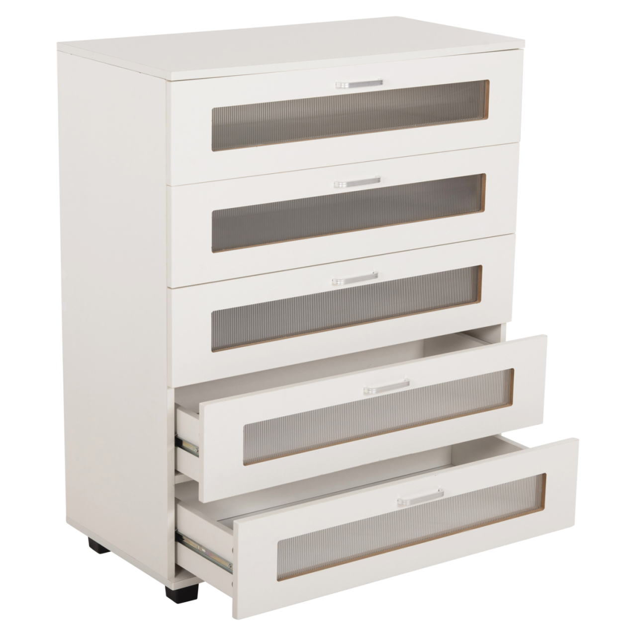 CHEST OF DRAWERS THORGAN HM9881.03 MELAMINE IN WHITE-5 DRAWERS 80Χ40Χ100Hcm. [3]