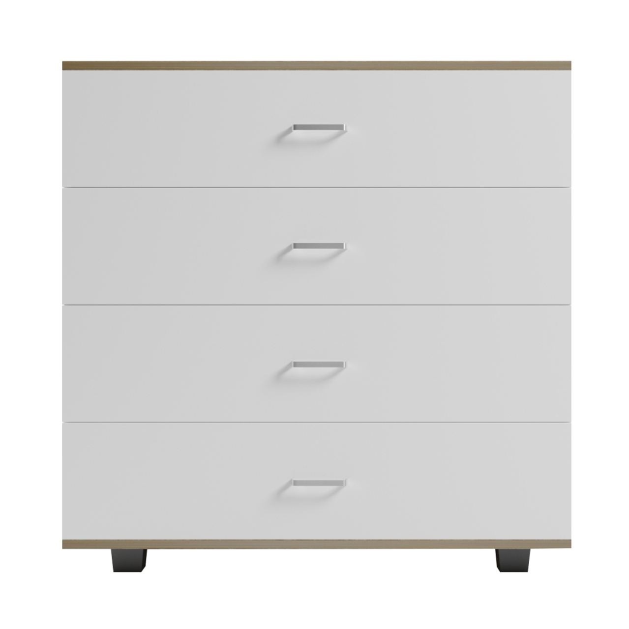 CHEST OF DRAWERS WITH 4 DRAWERS THORG HM8996.04 MELAMINE IN SONAMA-WHITE 80x40x83Hcm. [3]
