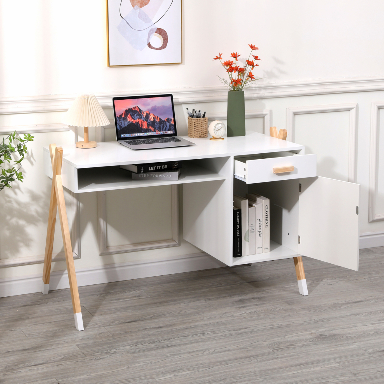 CHILDREN'S DESK PASCHAL HM2496.03 MELAMINE-PINE WOOD 120x55x75Hcm. [2]