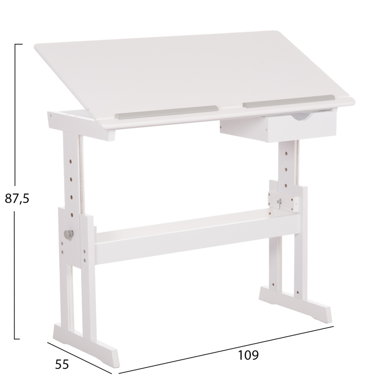 CHILDREN'S DRAWING DESK ASCENT HM18289 MDF IN WHITE 109x55x87.5Hcm. [2]