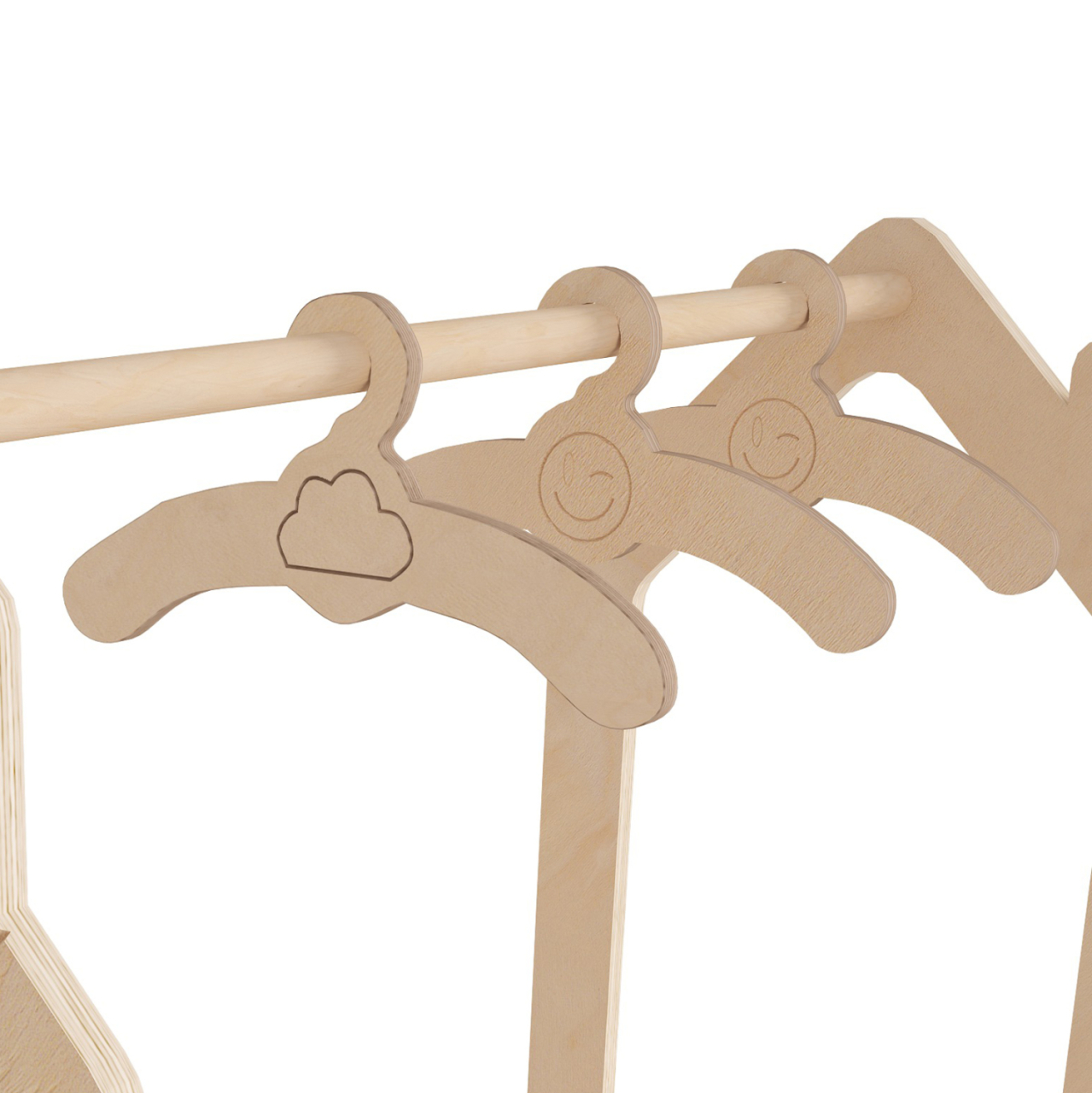 CHILDREN'S HANGER SANI HM18225.03 BIRCH WOOD IN NATURAL COLOR 86x49x110Hcm. [6]