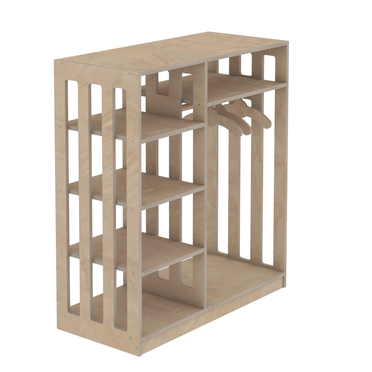 CHILDREN'S HANGER SANI HM18226.03 BIRCH WOOD IN NATURAL COLOR 90x40x100Hcm. [2]