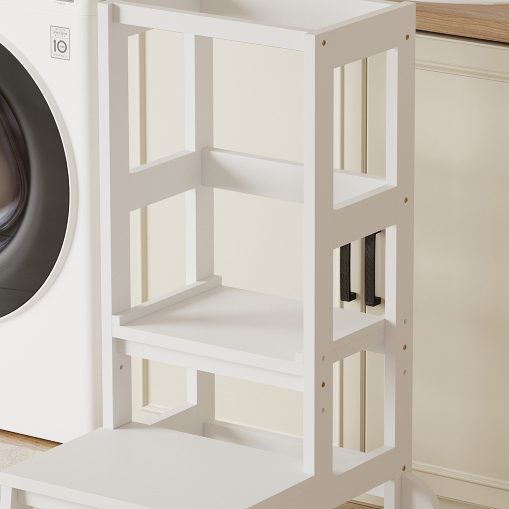 CHILDREN'S LEARNING TOWER t.MONTESSORI PEPE HM9291.03 PINE WOOD IN WHITE 55x53x90Hcm. [8]