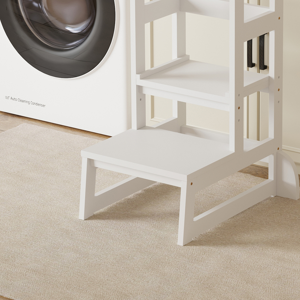 CHILDREN'S LEARNING TOWER t.MONTESSORI PEPE HM9291.03 PINE WOOD IN WHITE 55x53x90Hcm. [9]