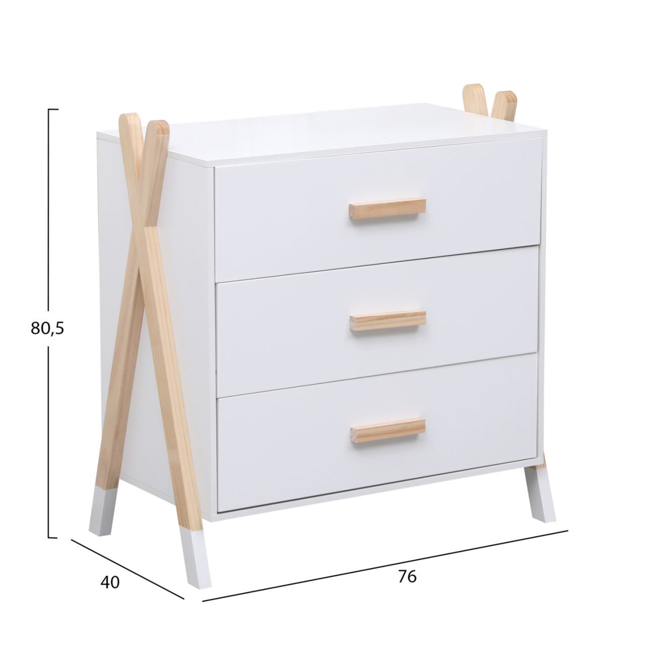 CHILDREN'S ROOM 6PCS SET PACK PASCHAL HM21337 PINE WOOD--MELAMINE-WHITE [4]