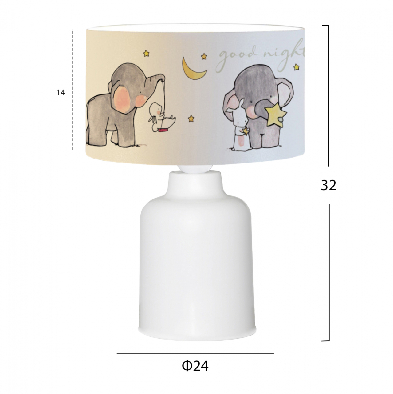 CHILDREN'S TABLE LAMP BALOO HM7577.01 ANIMAL FIGURES Φ24x32H cm. [2]