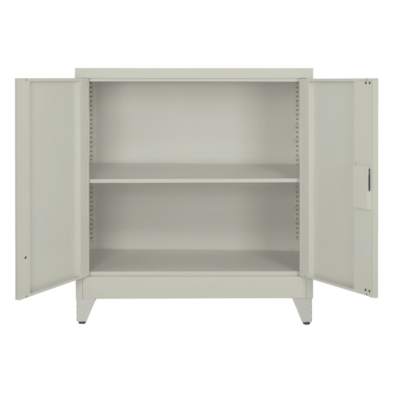 CLOSET METALLIC DURON HM11999 2-LEAF WITH 2 STORAGE SPACES and LEGS-GREY 90Χ40Χ100Hcm. [3]