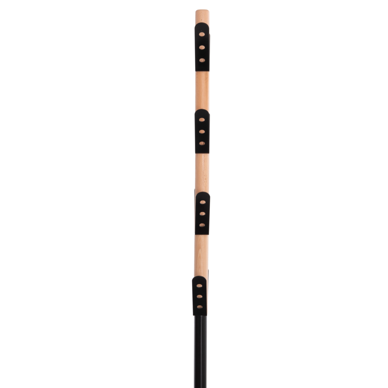 COAT HANGER BILLY HM18075.01 BEECH WOOD-BLACK METAL-BASE WITH WOOD Φ37.5X180Hcm. [5]