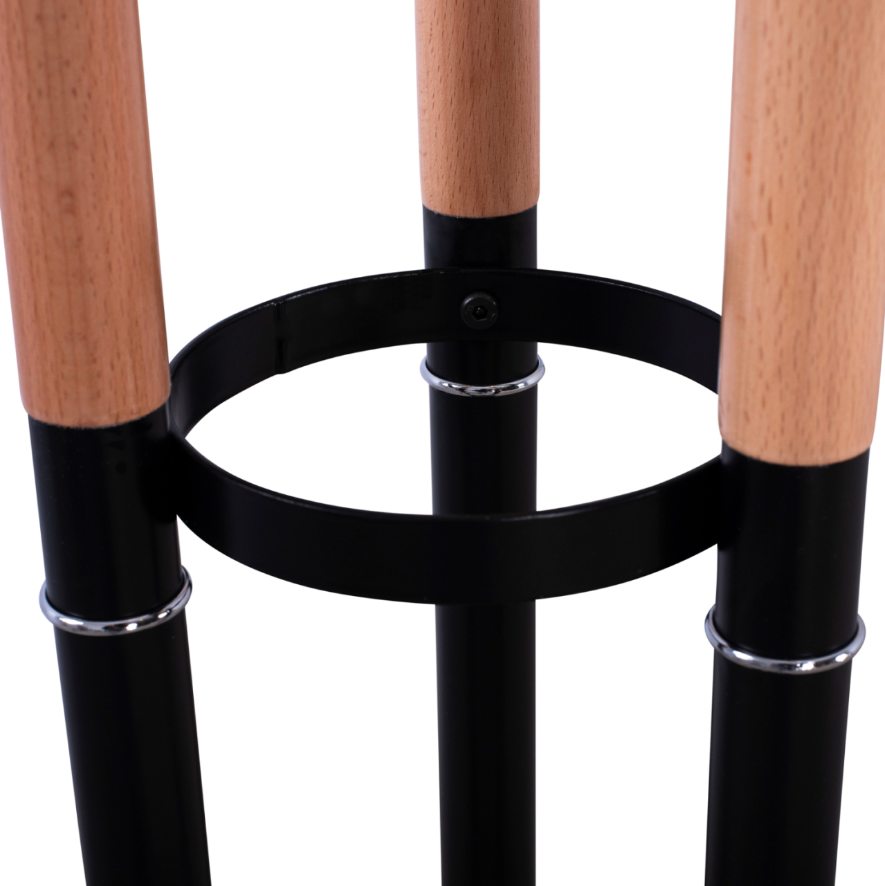 COAT HANGER TRIPLE-PILLAR WYATT HM8610.02 BEECH WOOD-BLACK METAL AND MARBLE BASE Φ37X173Hcm. [4]