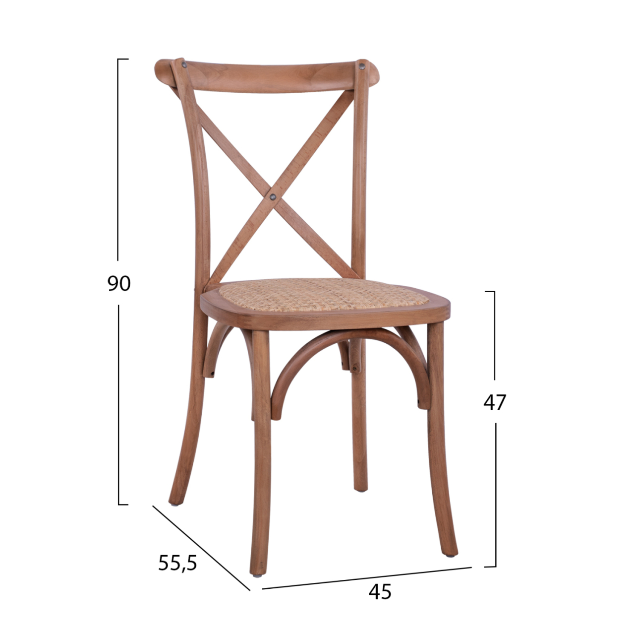 COFFEE SHOP CHAIR OWEN HM8575.01 STACKABLE--BEECH WOOD IN NATURAL COLOR 45x55,5x90Hcm. [2]