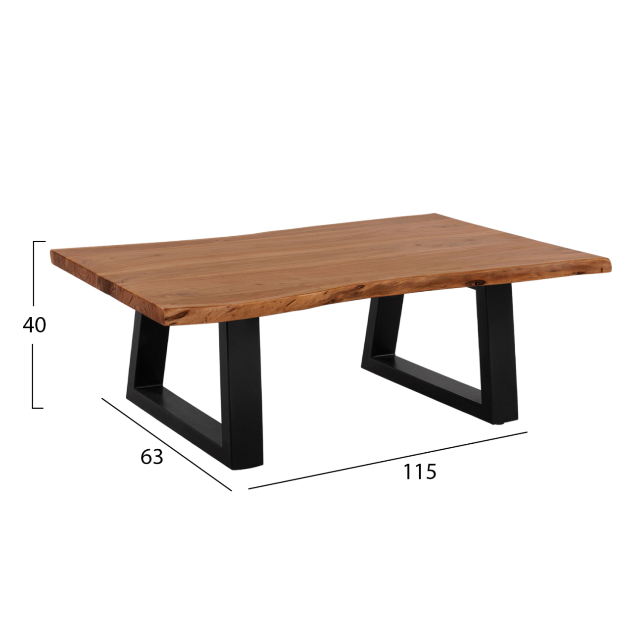 Coffee Table ΜΟΝΤΑΝΑ ΗΜ8166.11 Solid Acacia Wood-Natural 115x63x40cm [2]