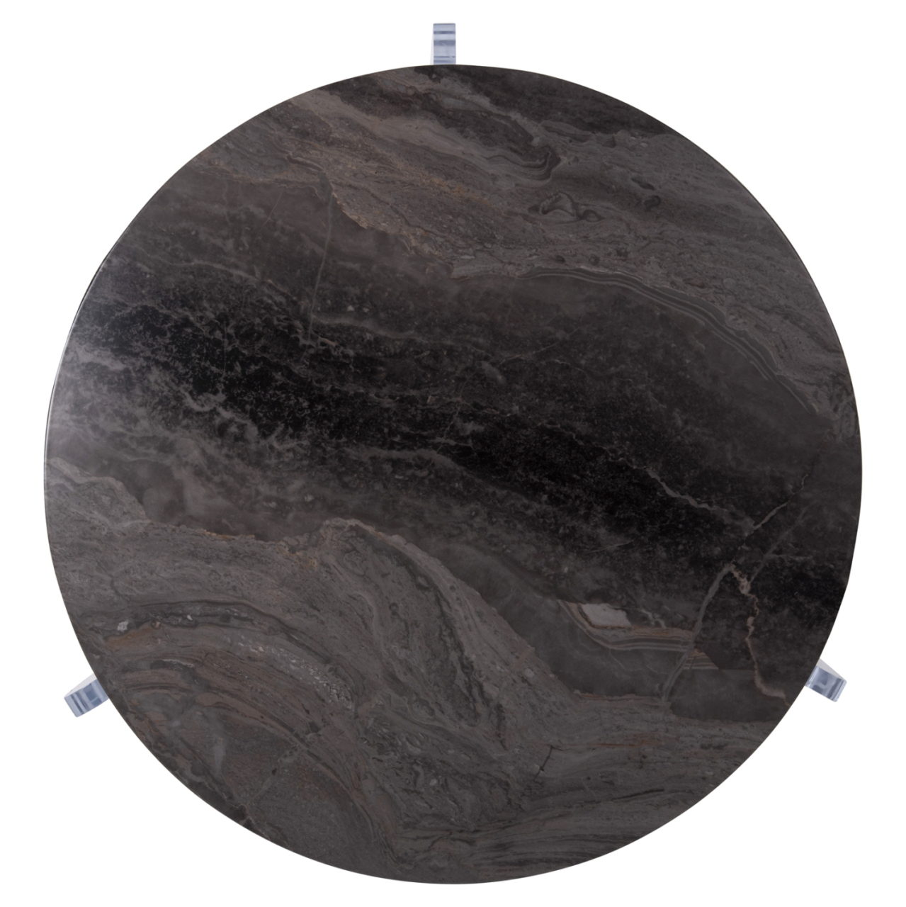 COFFEE TABLE ACRYCON HM9780.01 MDF WITH WATER REPELLANT TOP-ACRYLIC LEGS Φ64x51Hcm. [6]
