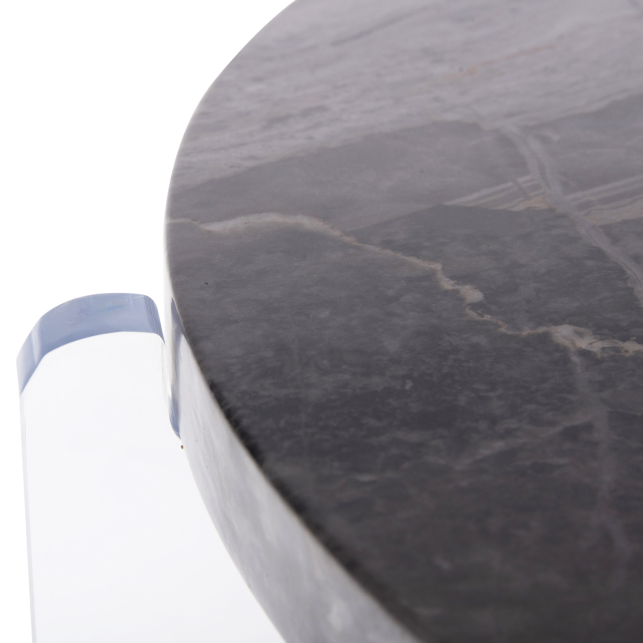 COFFEE TABLE ACRYCON HM9780.01 MDF WITH WATER REPELLANT TOP-ACRYLIC LEGS Φ64x51Hcm. [5]