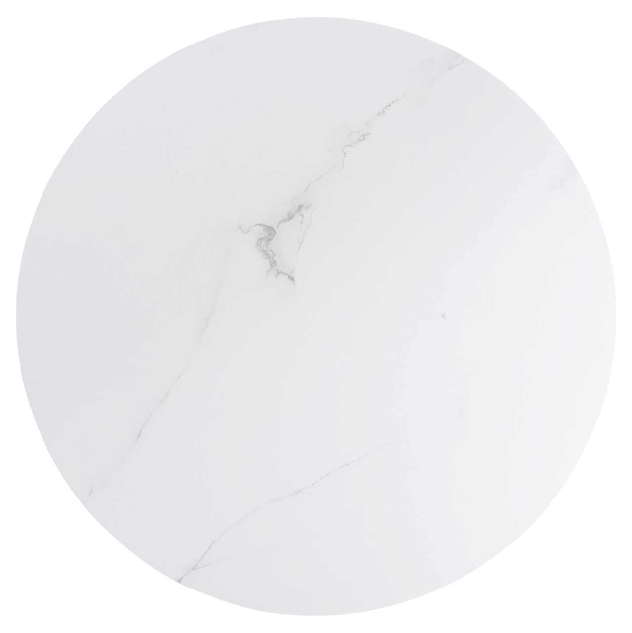 COFFEE TABLE ACRYLON HM9779.01 HPL WHITE MARBLE-ACRYLIC LEGS Φ40x41Hcm. [5]