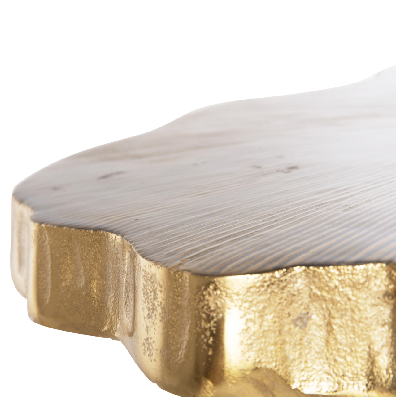 COFFEE TABLE ANGUL HM4263 METAL IN GOLD-BLACK 62x62x44Hcm. [5]