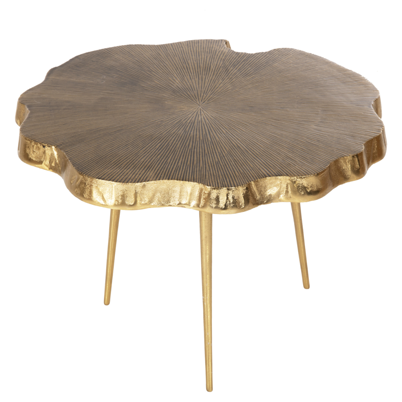 COFFEE TABLE ANGUL HM4263 METAL IN GOLD-BLACK 62x62x44Hcm. [3]