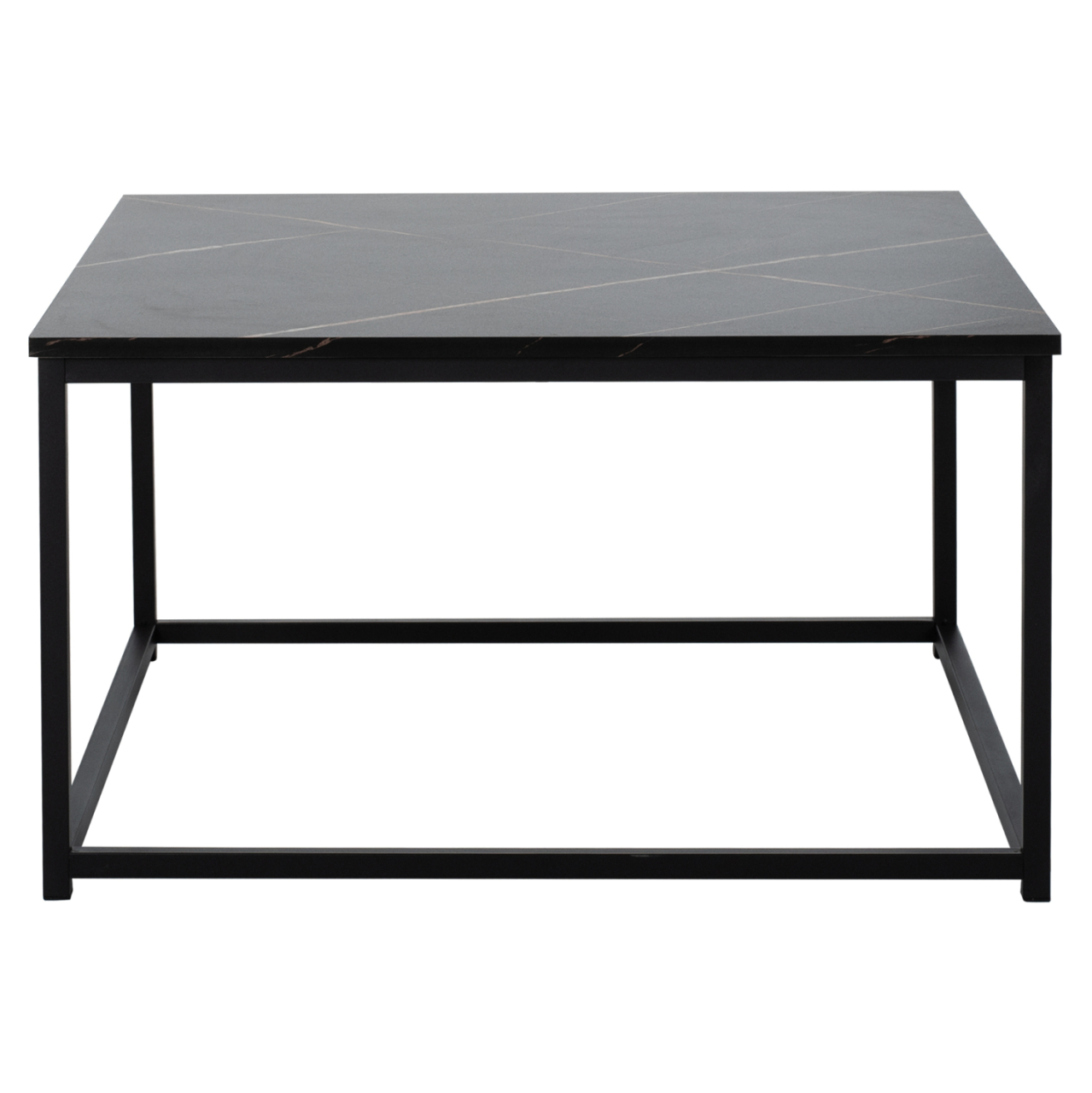 COFFEE TABLE BRAYLEN HM8942.13 SQUARE WITH MELAMINE BLACK MARBLE LOOK 75x75x43Hcm. [3]