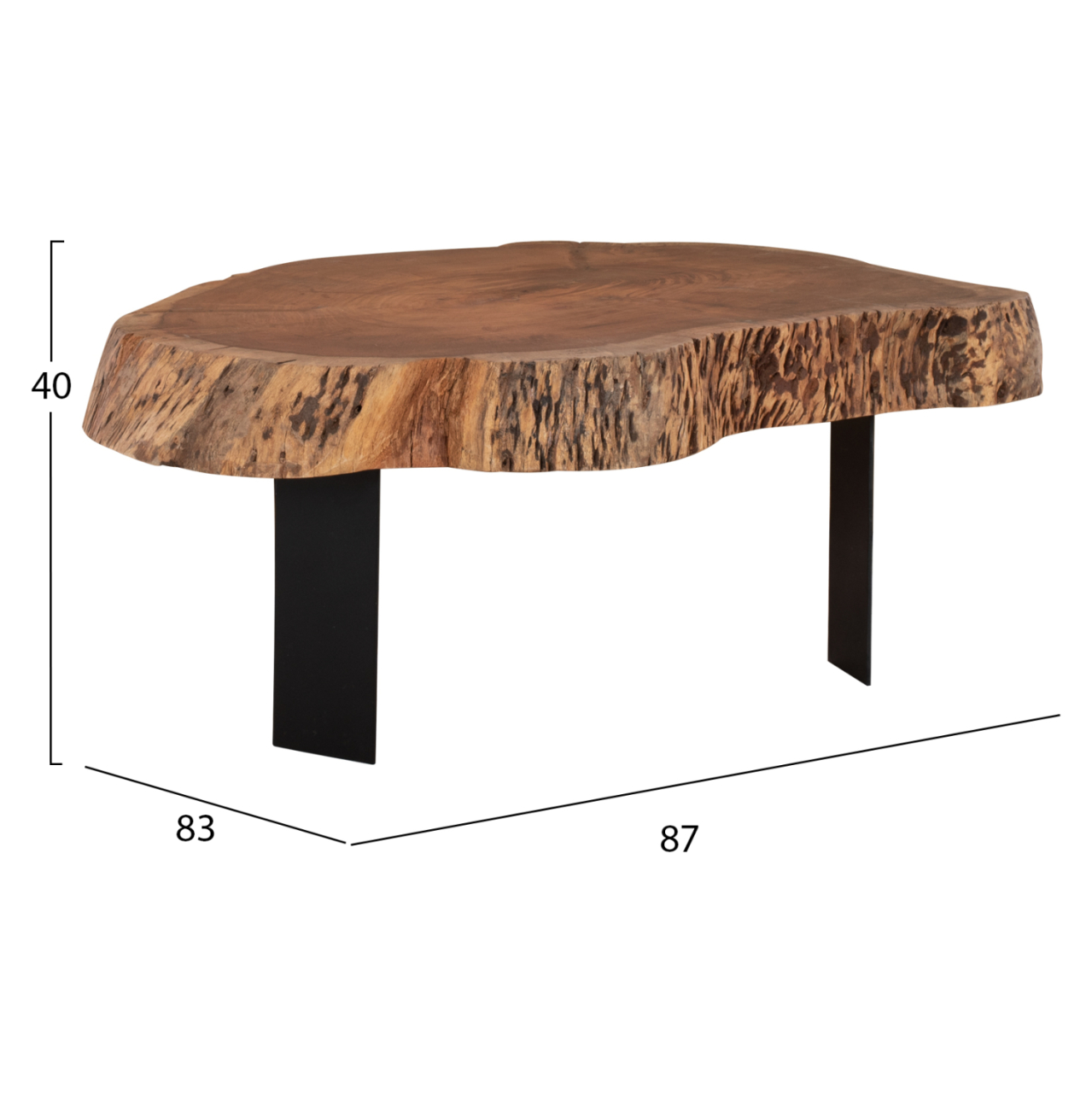 COFFEE TABLE BRIGGS HM8776.11 SOLID ACACIA 80-87x50-83x40H [2]