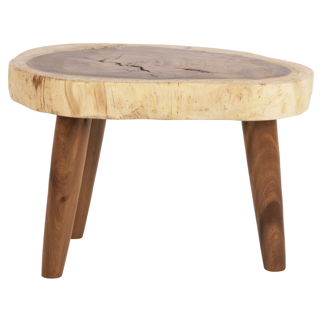 COFFEE TABLE DOMPU HM9630 SOLID SUAR WOOD 8cm THICK TABLETOP 66x44x46Hcm. [3]