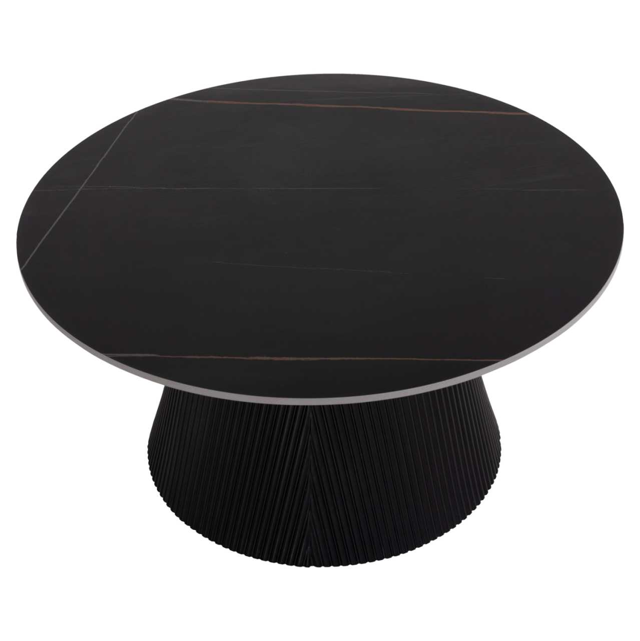 COFFEE TABLE DUNCAN HM18022.01 CERAMIC TOP-MDF BASE-BLACK Φ80x41Hcm. [5]