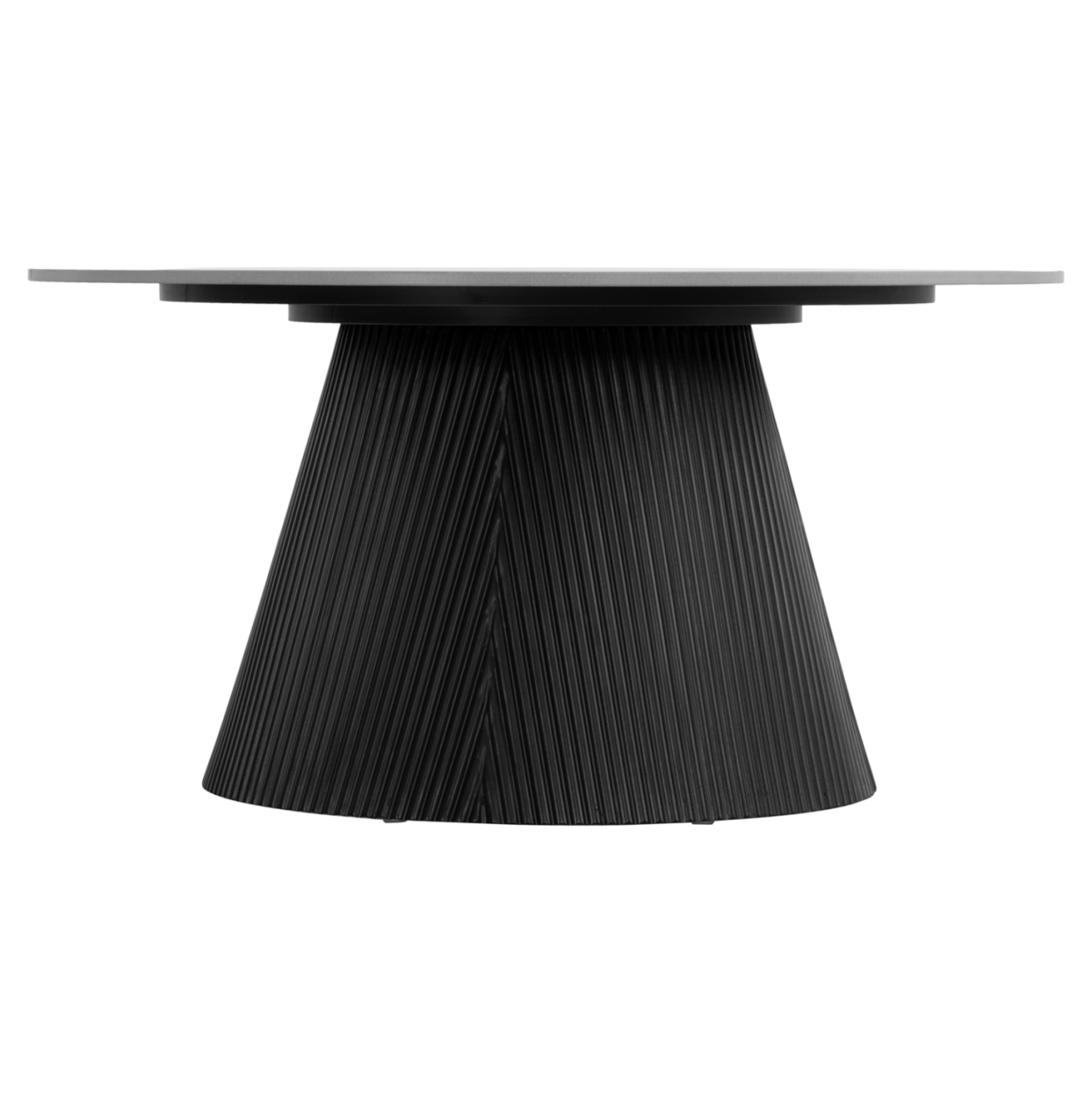 COFFEE TABLE DUNCAN HM18022.01 CERAMIC TOP-MDF BASE-BLACK Φ80x41Hcm. [4]