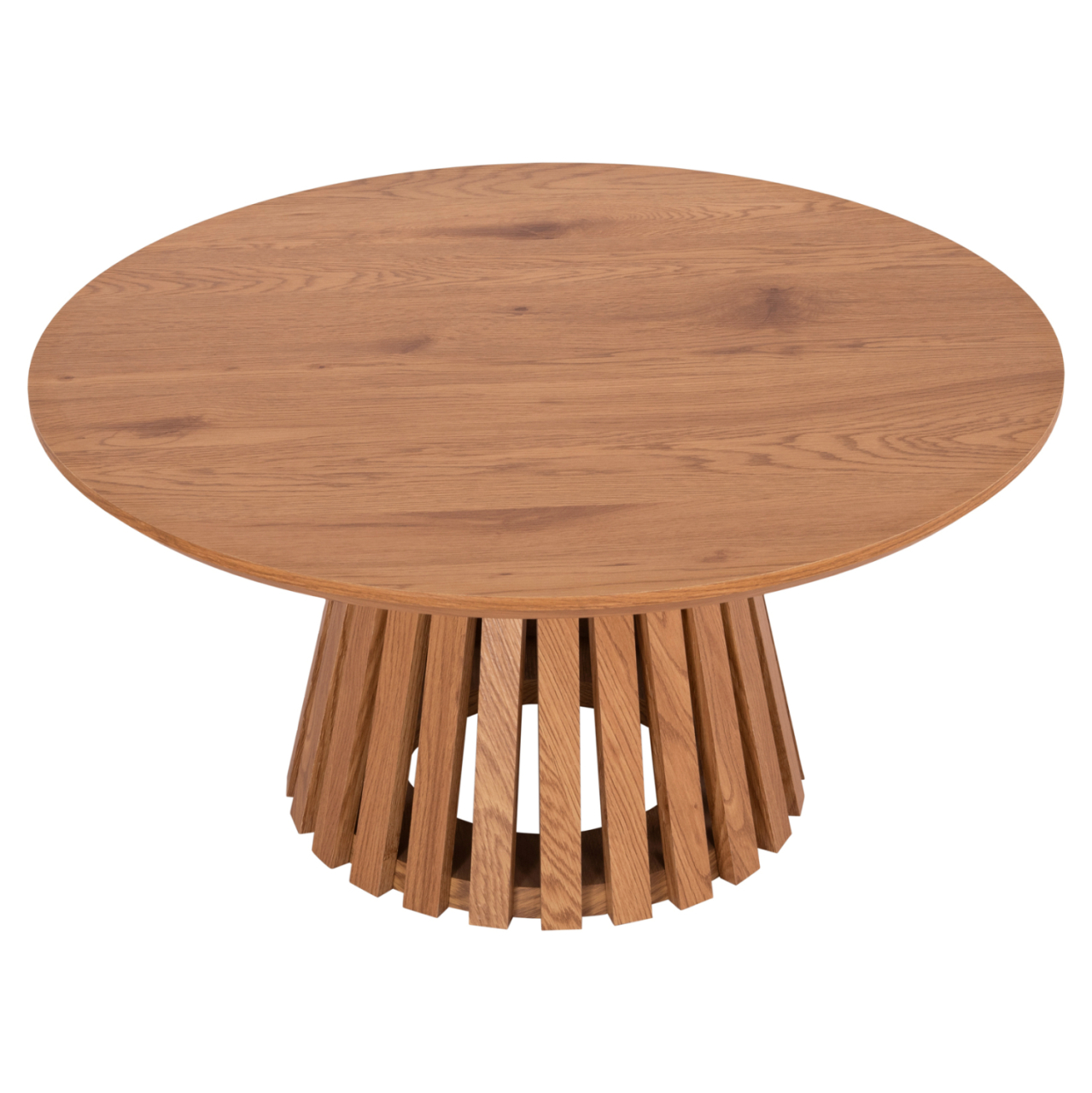 COFFEE TABLE FB918024 MDF IN LIGHT NATURAL WOOD COLOR Φ80x40,5Hcm. [4]
