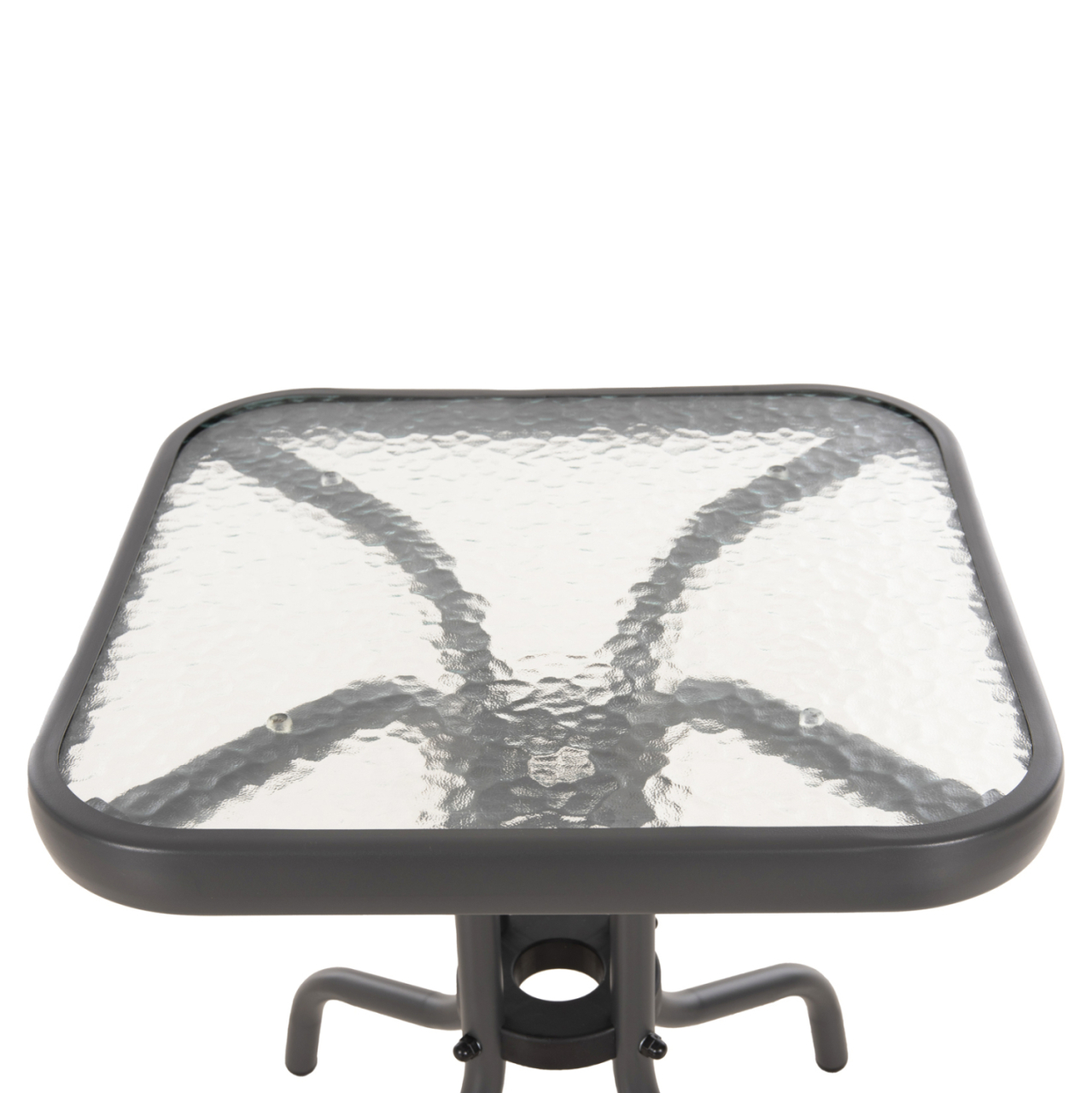 COFFEE TABLE FIGO HM6067.01 METAL IN GREY-TEMPERED GLASS TOP 45x45x51Hcm. [4]