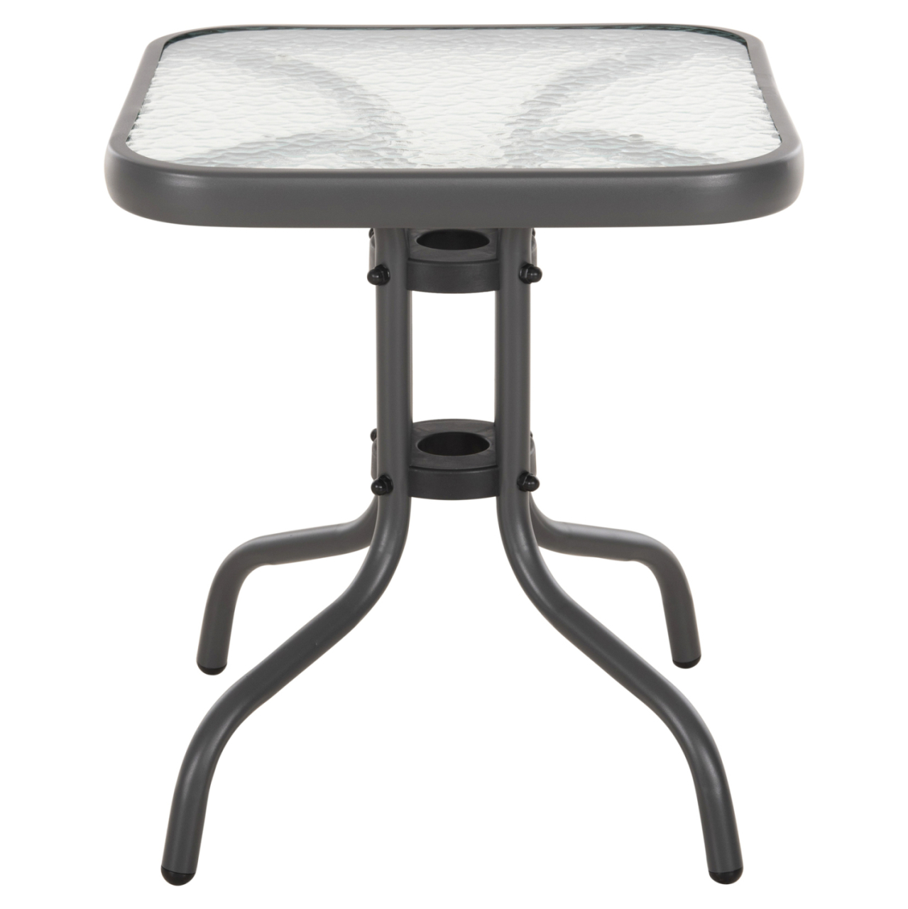 COFFEE TABLE FIGO HM6067.01 METAL IN GREY-TEMPERED GLASS TOP 45x45x51Hcm. [3]