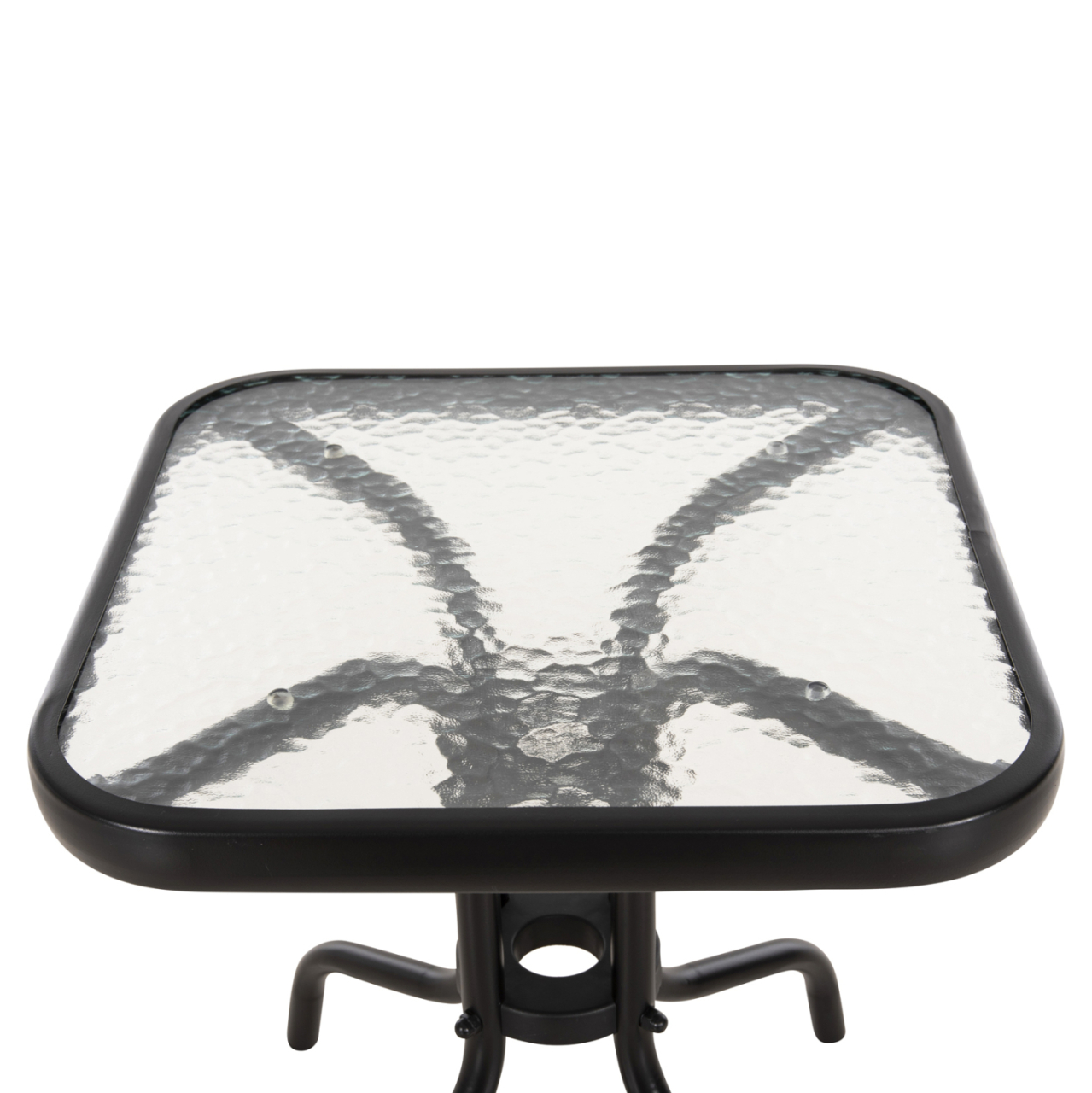 COFFEE TABLE FIGO HM6067.03 METAL IN BLACK-TEMPERED GLASS TOP 45x45x51Hcm. [4]