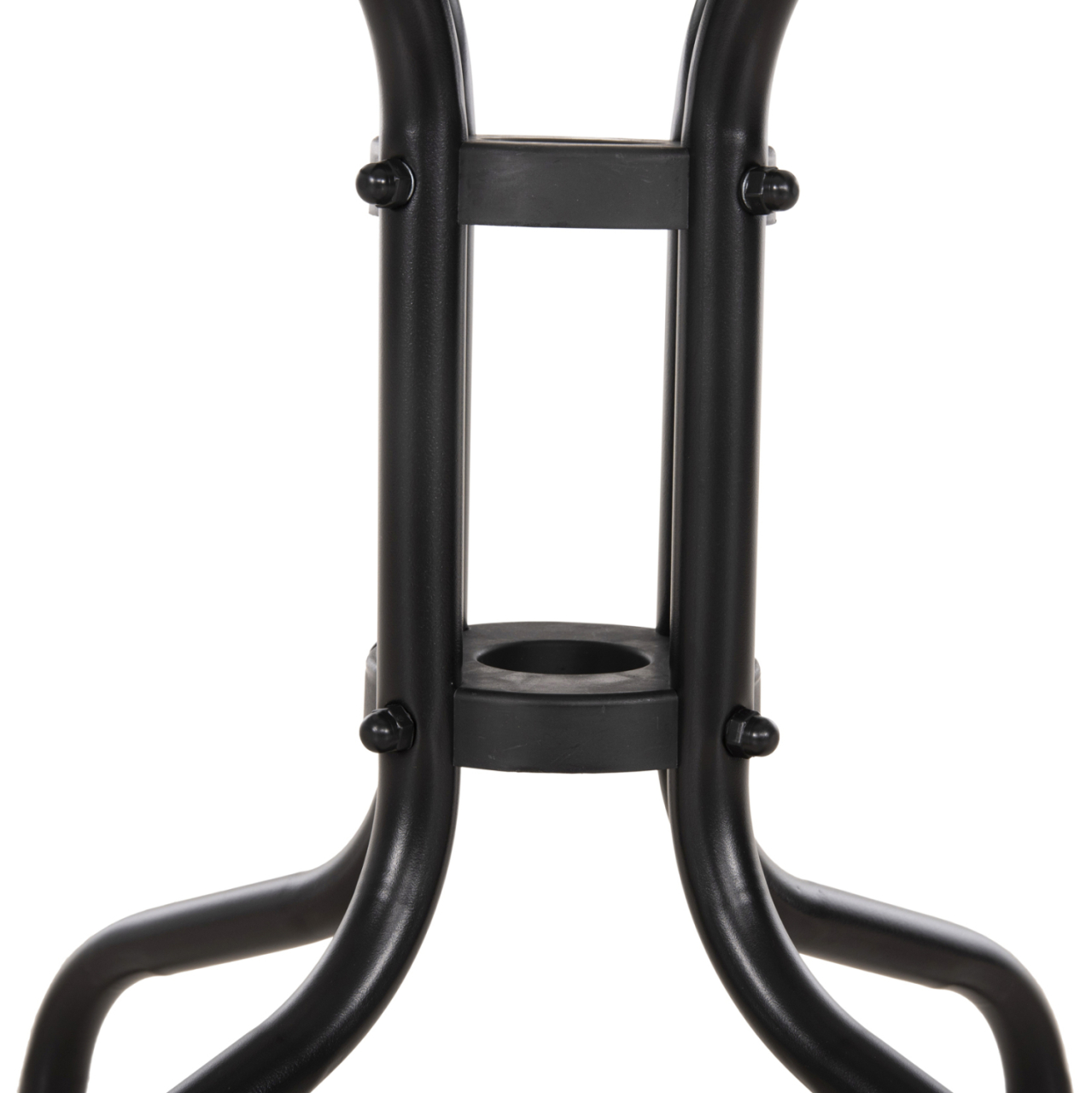 COFFEE TABLE FIGO HM6067.03 METAL IN BLACK-TEMPERED GLASS TOP 45x45x51Hcm. [6]
