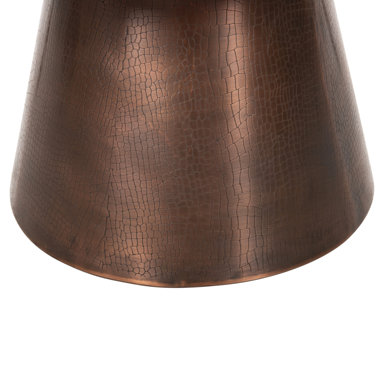 COFFEE TABLE FODEN HM9721 WHITE MARBLE TOP AND ANTIQUE COPPER COLOR METAL Φ77x40Hcm. [6]