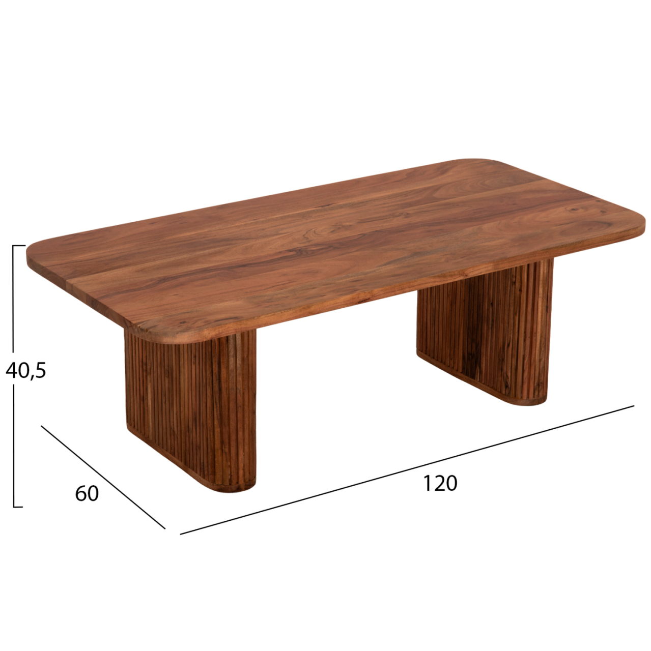 COFFEE TABLE GROOT HM9686 SOLID ACACIA WOOD IN NATURAL COLOR 120x60x40Hcm. [2]