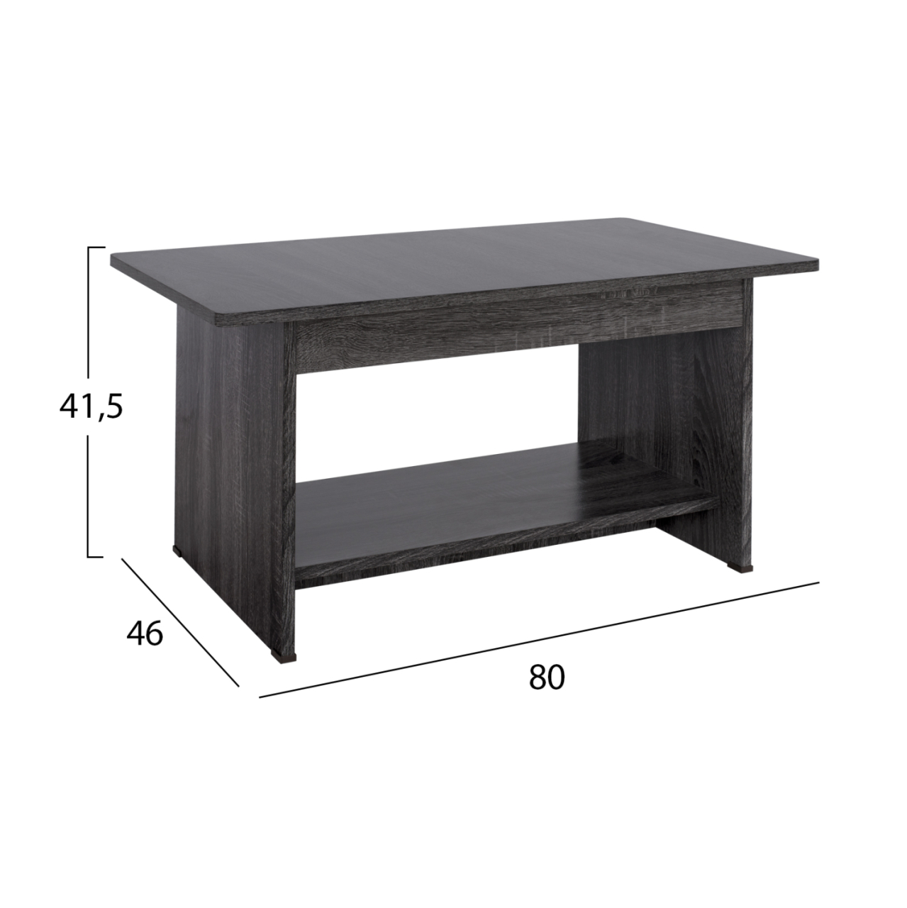 Coffee Table HM2286.01 in CHARCOAL GREY 80x46x41,5H [2]