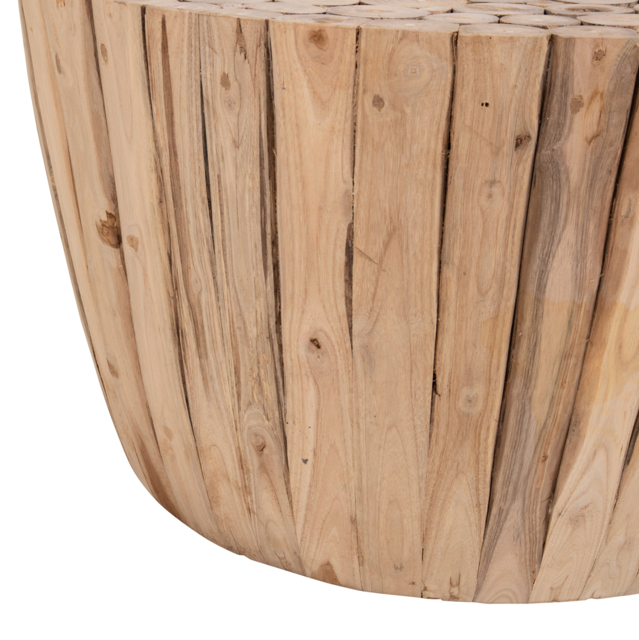 COFFEE TABLE HM9804 TEAK WOOD IN NATURAL Φ80x46Hcm. [3]