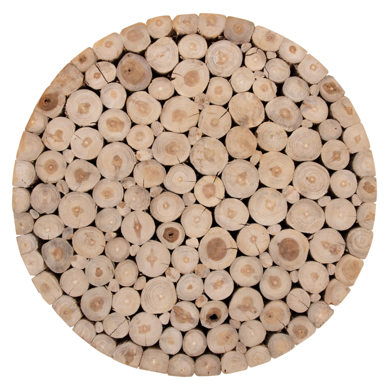 COFFEE TABLE HM9804 TEAK WOOD IN NATURAL Φ80x46Hcm. [6]