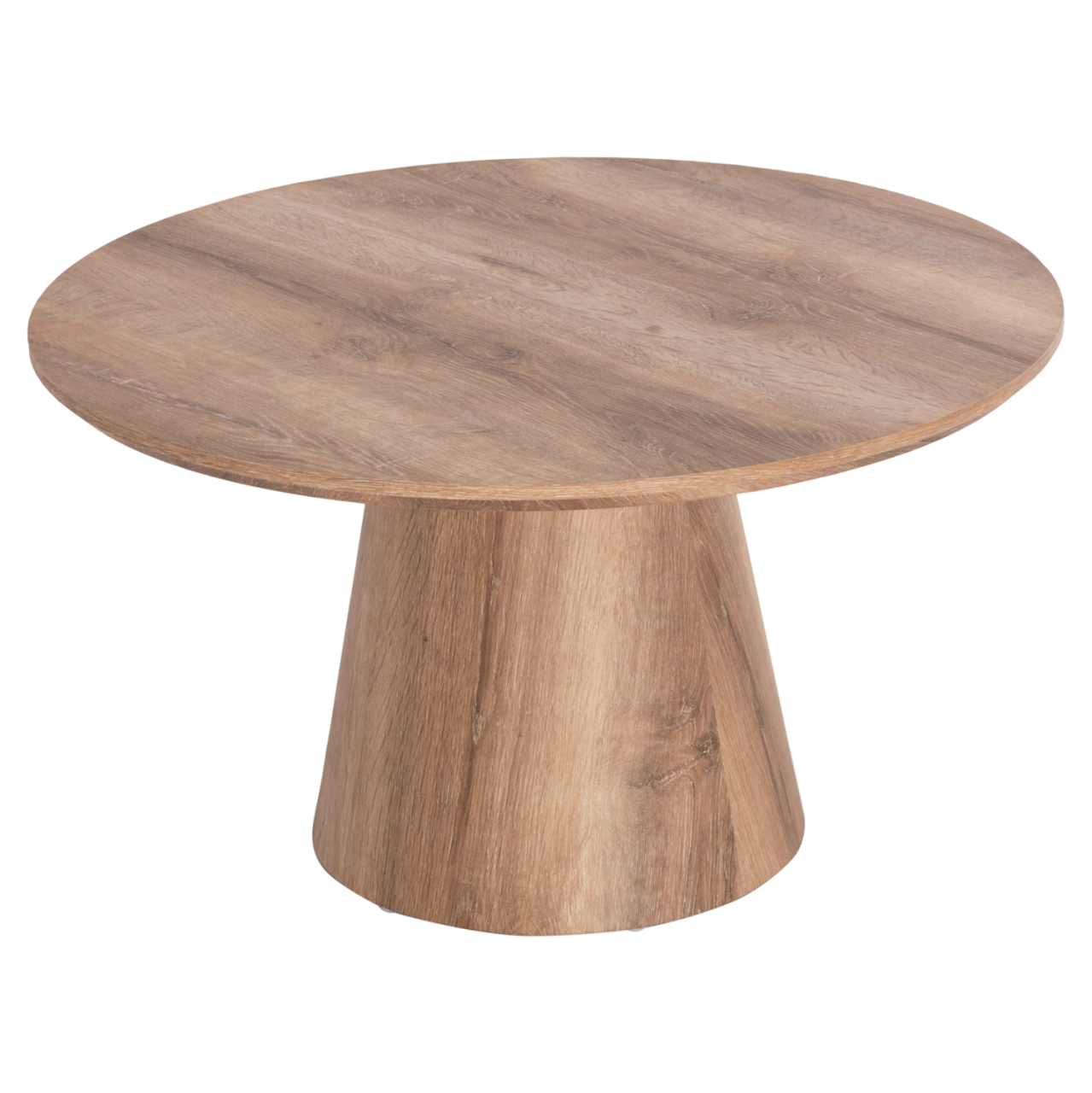 COFFEE TABLE KARAN HM18028 MDF IN NATURAL WOOD COLOR Φ80x45,5Hcm. [3]