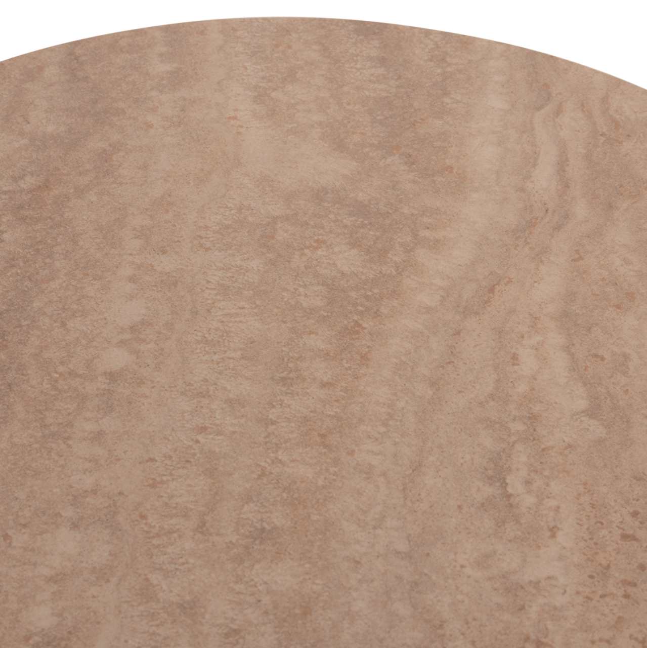 COFFEE TABLE LONGSTEM HM18317.04 METAL BASE IN CHAMPAGNE COLOR--CERAMIC TOP IN TRAVERTINE STONE Φ50 [10]