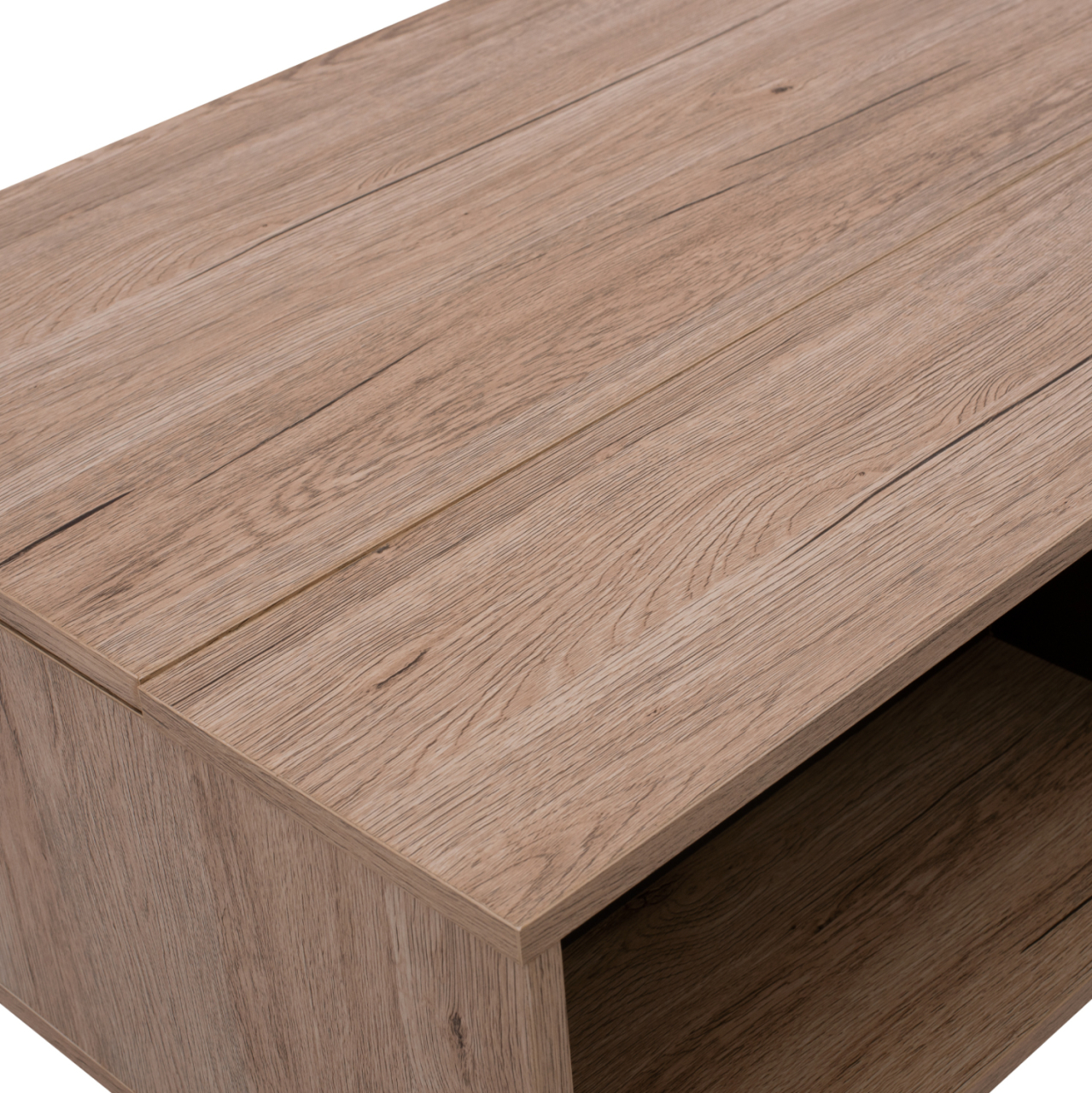 COFFEE TABLE MARGARIT LIFTABLE MELAMINE IN OAK-GREY COLOR 100x58x39-53Ycm.HM8677.11 [8]