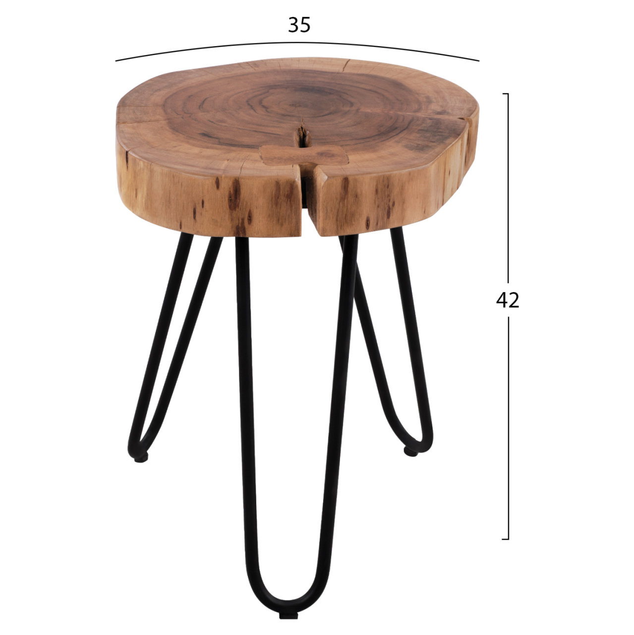 Coffee Table Oslo HM8209.11 solid acacia 35X35X42H [2]