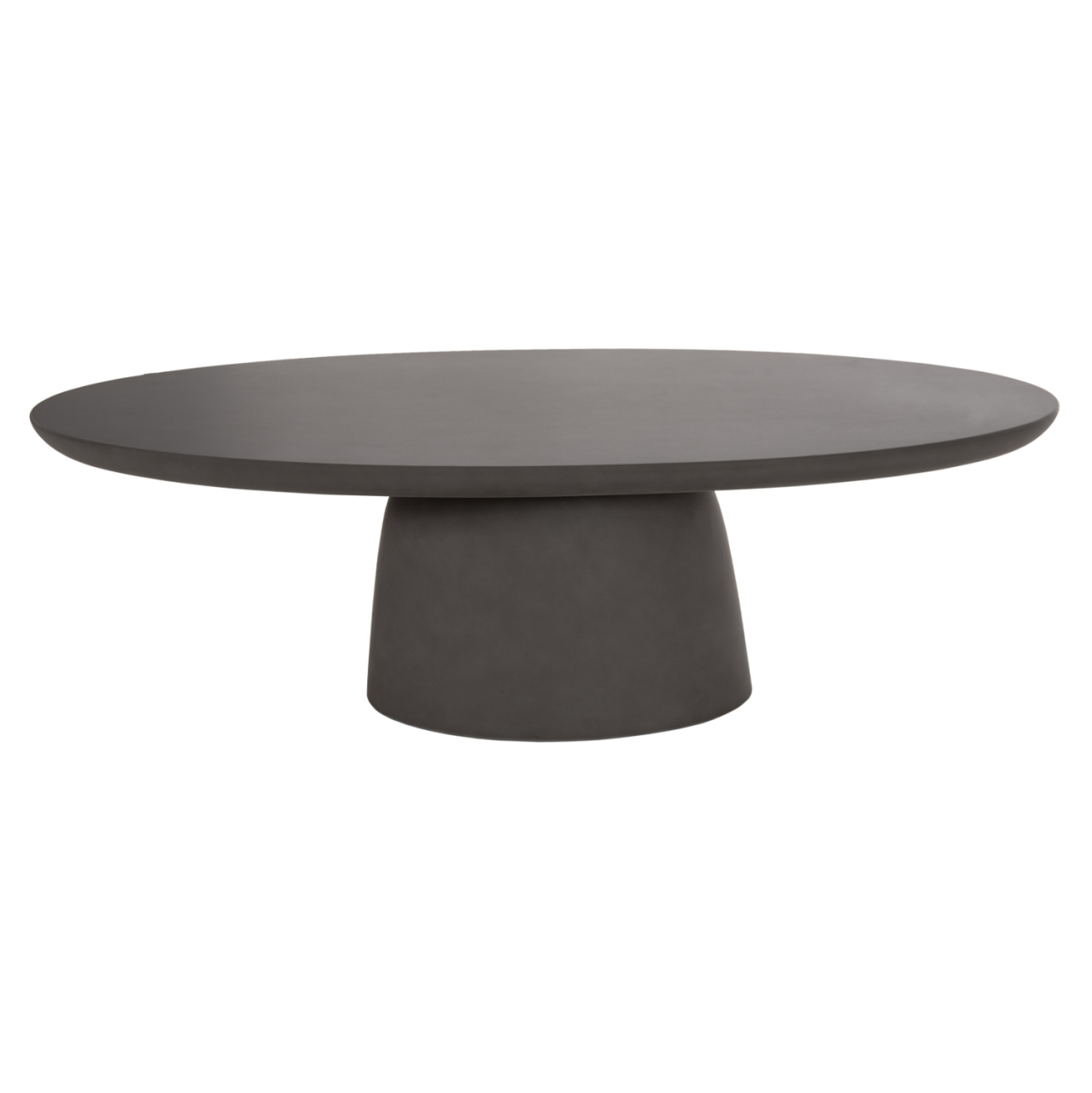 COFFEE TABLE OVAL BRECCAN HM6594.01 GREY FIBER CEMENT 130x70x42Hcm. [3]