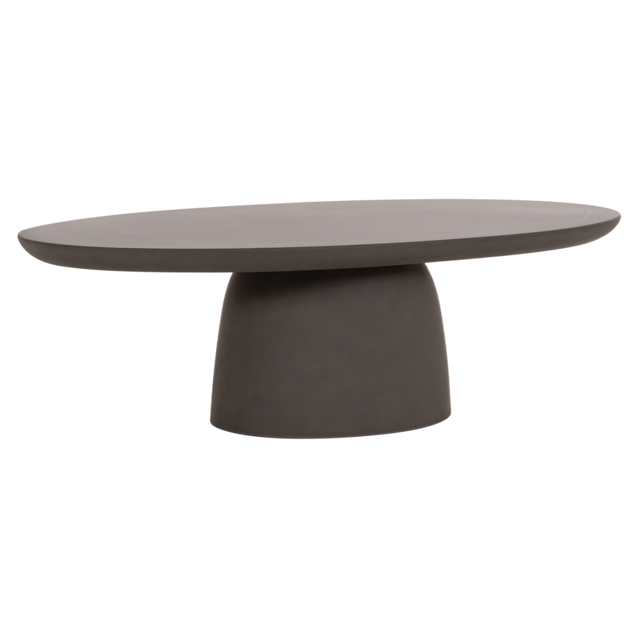 COFFEE TABLE OVAL BRECCAN HM6594.01 GREY FIBER CEMENT 130x70x42Hcm. [4]